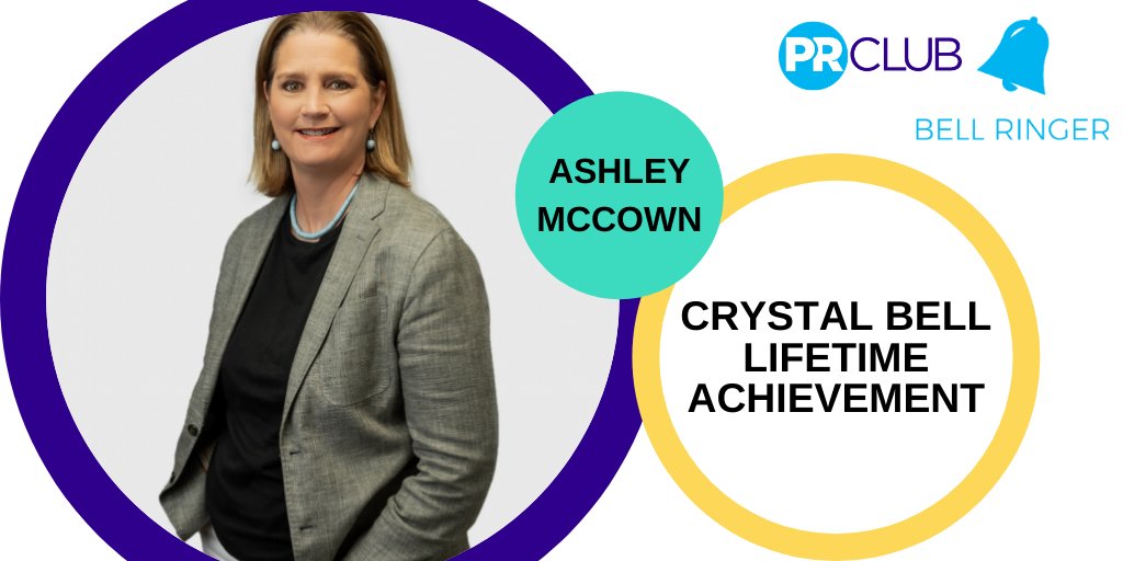 PRClubofNE's tweet photo. We're honored to announce Ashley McCown as this year's Crystal Bell Lifetime Achievement winner.
She's a trusted crisis comms advisor, highly sought after speaker and is a strong leader and mentor in the communications industry. Congratulations!
#BellRinger https://t.co/Y8Q4fxZRa7