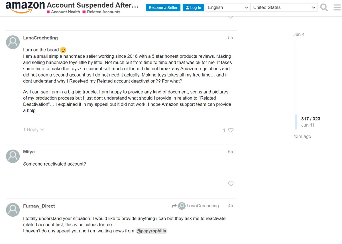 peacemaker_0310's tweet image. Last two weeks, Amazon has been terrorizing sellers - thousands of accounts are deactivated due to 'RELATED accounts' reason. The support service replies with templates and does not help in solving the problem at all.
The Amazon community is seriously concerned.@JeffBezos @ajassy