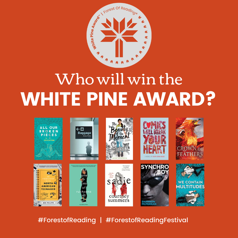 So many amazing books are nominated for this year's White Pine Award! If you had to choose one, which one was your favourite?

Make sure to tune in to <a href="/cbcbooks/">CBC Books</a> on June 16 for the #ForestofReadingFestival! cbc.ca/books/here-are…