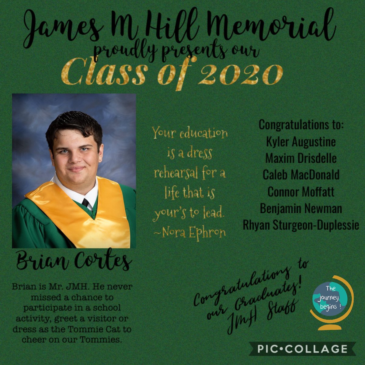 JMH Class of 2020 #tommiepride 💚💛