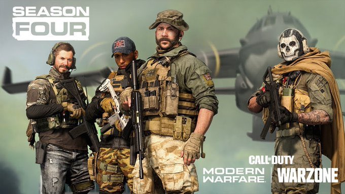 CollinsChadM's tweet photo. #SeasonFour with these four horsemen...
Whoโs ready for #CaptainPrice, #Gaz, and more #Alex and #Ghost?! #CallofDutyModernWarfare s4 - commence downloading...
Echo 3-1, going dark...to grind. ๐ช
@CollinsChadM @BarrySloane @itselliotknight @jeffleach @taylorkurosaki https://t.co/RoMvaOkd9p
