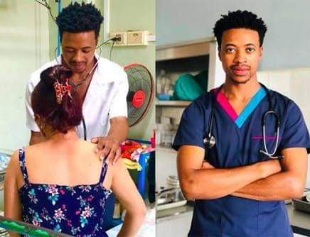 EricanSA's tweet photo. From petrol attended to A medical student in Cuba 

Ntando Makhubela finally living his dream of becoming a doctor https://t.co/6MfRJOwjln