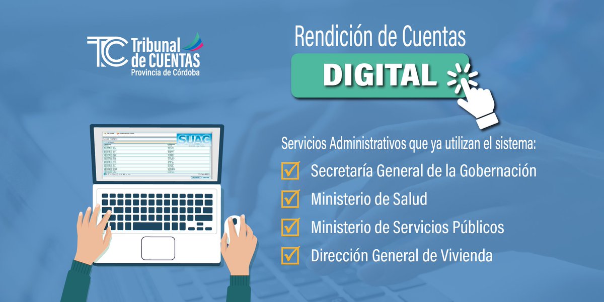 tcpcordoba's tweet photo. Ya son cuatro los servicios administrativos que presentaron rendiciones de cuentas digitales 💻. Modernizarnos es un objetivo que solo puede lograrse si trabajamos en conjunto.

👉 @secgeneralcba
👉 @minsaludcba
👉 @MinSPcba
👉 #DirecciónGeneraldeVivienda 

¡Felicitaciones! 👏 https://t.co/WxMcK27OZq