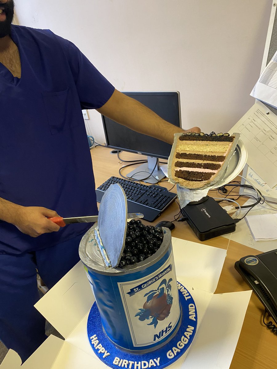 Rhonda Sturley (@geriatics) on Twitter photo Stunning cake delivered this afternoon for <a href="/DrGSAlg/">Gaggandeep Singh Alg</a> birthday. Such a beautifully made (and tasty) cake created by <a href="/ivanscakes/">ivanscakes</a>. Baking cakes in his own time to say thank you to the NHS. Thank you so much!!!! Absolutely demolished by <a href="/GerisGeorge/">George's Geris</a> @StGeorgesTrust #cake #NHS Stunning cake delivered this afternoon for <a href="/DrGSAlg/">Gaggandeep Singh Alg</a> birthday. Such a beautifully made (and tasty) cake created by <a href="/ivanscakes/">ivanscakes</a>. Baking cakes in his own time to say thank you to the NHS. Thank you so much!!!! Absolutely demolished by <a href="/GerisGeorge/">George's Geris</a> @StGeorgesTrust #cake #NHS