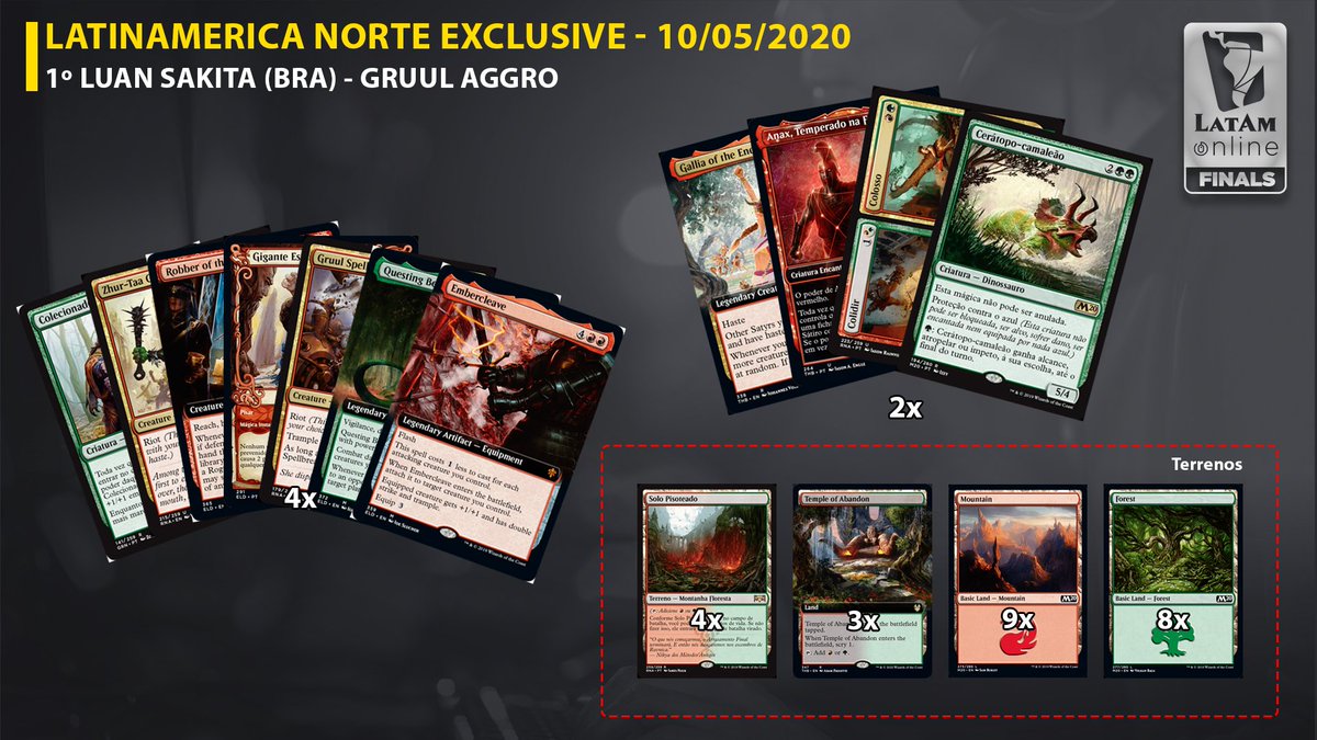 LatamMagic's tweet photo. Fiquem agora com os Decks campeões das finals LAS!

Quédense ahora con los campeones de las finales LAS!

Other Decks:
LAS Exclusive: https://t.co/ZJUuwoTEuM
LAS Open: https://t.co/tBdxUwy8c9

#LMS2020 #LatAmMagicSeries #LMS https://t.co/uJ8Ws7gbaG