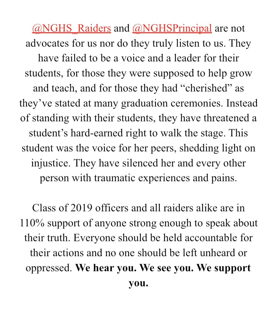nghs2019's tweet photo. @NGHS_Raiders @NGHSPrincipal @rlopez42 @gisdnews https://t.co/9zfNO4k4lC