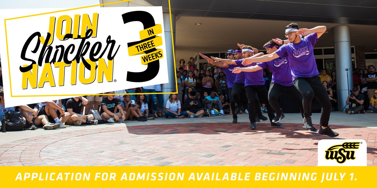 wheatweet's tweet image. We're about three weeks away from the launch of our @WichitaState admission application for the Class of 2021! If you'll be a senior in high school this fall, mark your calendar for July 1!
