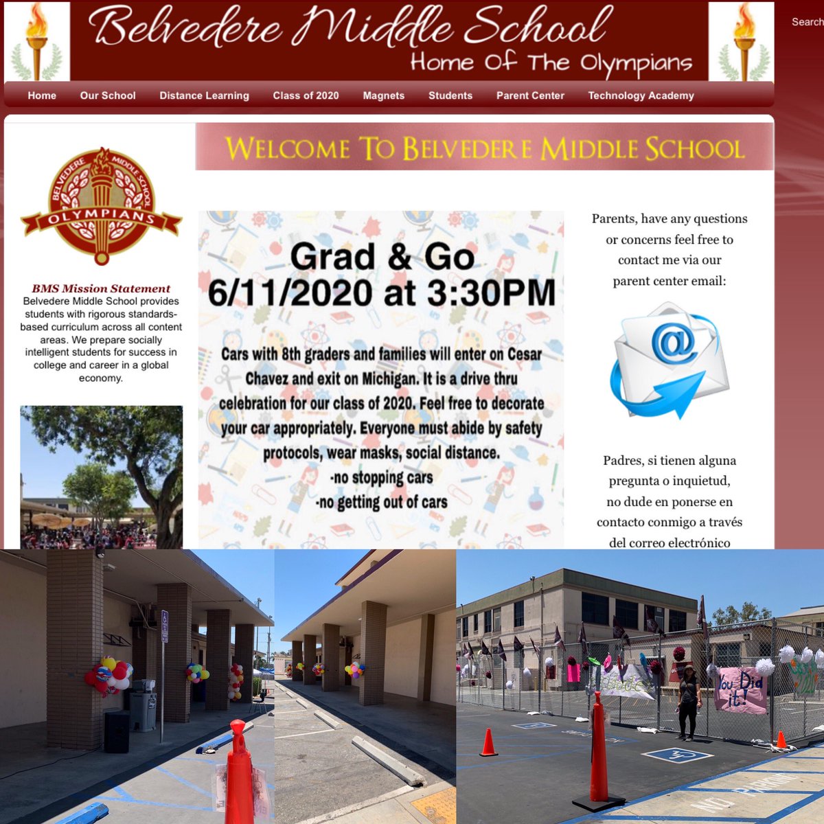 Nolongerinto's tweet photo. BMS ready to celebrate our Olympians! The team always goes above and beyond to put kids first. Not only will we welcome our Olympians but all our surrounding schools. @EastLACommunit1 #Grateful #OlympianPride #PicassoPower #BelvedereSTRONG #SiSePuede https://t.co/kte89mI1cq