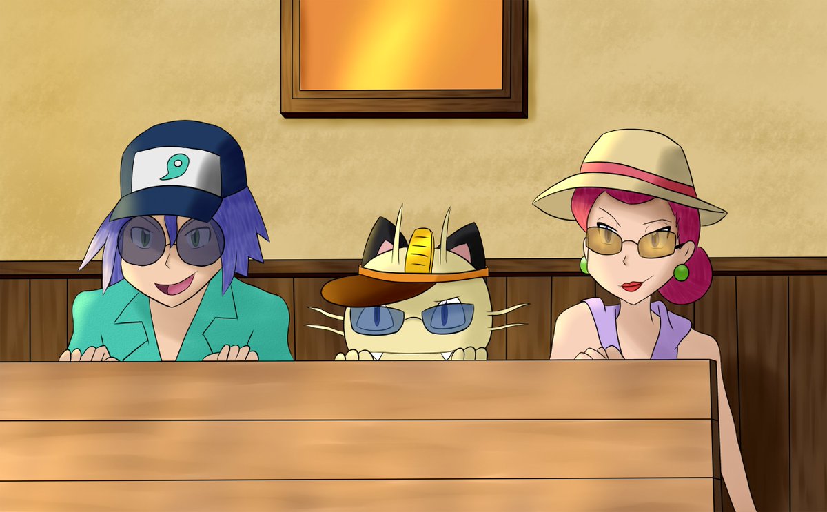 MaisyDaydream's tweet photo. I decided to do the #TeamRocketRedraw challenge! #teamrocket #pokemon #anipoke #ロケット団 https://t.co/IcTMjWLz5t
