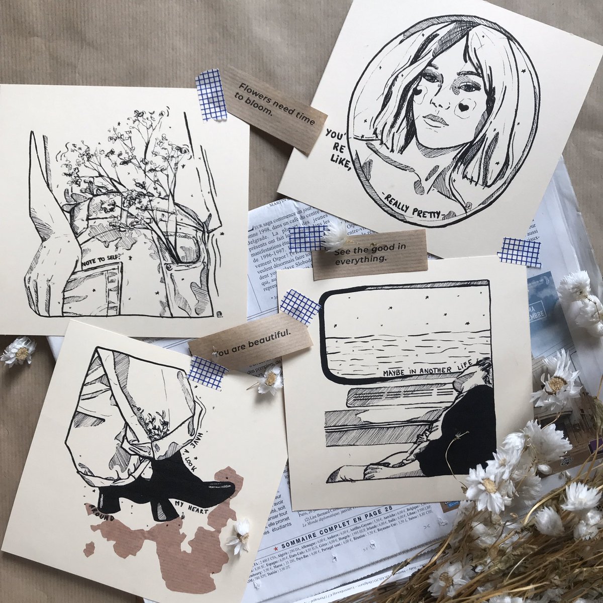 aeternaesis_'s tweet photo. Je tente le tout pour le tout:
HELP ME TWITTER ❤️

Par passion, pour lutter contre la précarité, je dessine, vends des prints et des tote bag dessinés à la MAIN. J’aimerai tellement être plus visible/connue pour étendre mon travail 

RT POUR M’AIDER S’IL VOUS PLAÎT https://t.co/yW9nyXhyoT