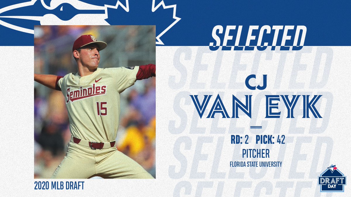 With the 42nd pick in the 2020 #MLBDraft, we’ve selected RHP CJ Van Eyk from <a href="/FSUBaseball/">FSU Baseball</a>!  

Congrats, @CJVanEyk17!