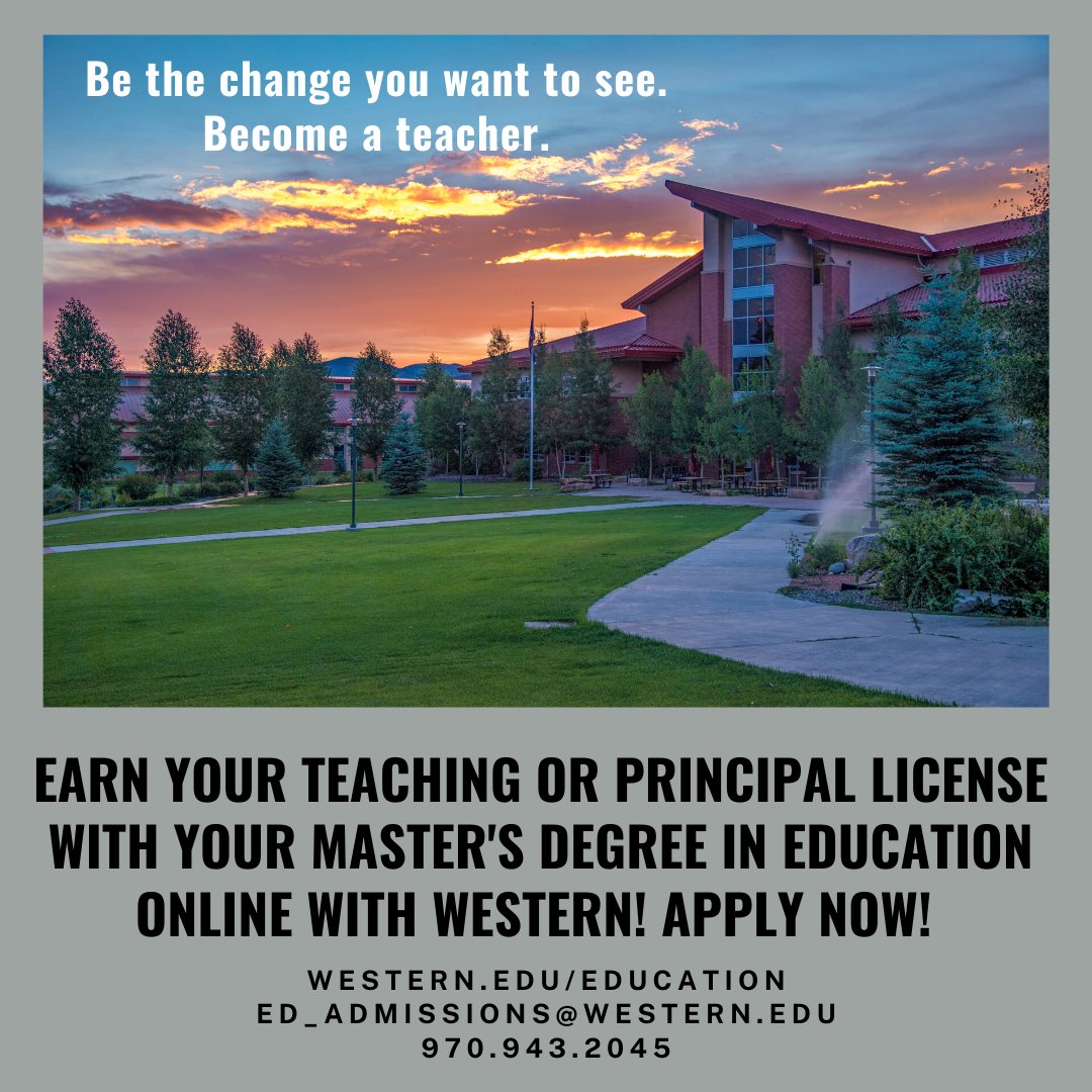 Ranked as one of the top 10 most effective and top five most affordable online education degrees in the nation, Western’s small classes, innovative instruction, and experienced faculty will enable you to advance your career as an educator. western.edu/education-depa…