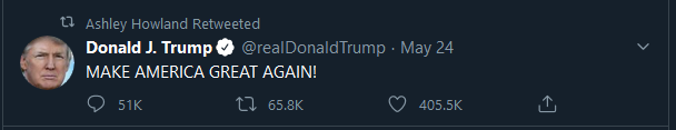 WisdomNoises's tweet photo. @HannahRightmire @fleetw00d_jack good thing you didnt watch season 2 of TI cause there was this girl Ashley from that season who is unapologetically a Trump supporter &amp; its kinda sad seeing all the things she likes &amp; retweets  🙄 https://t.co/43o8oyqYLT