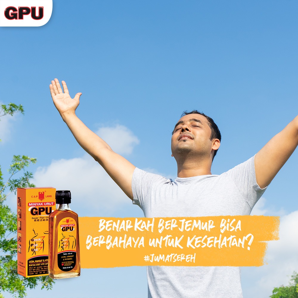 sobatgpu's tweet photo. Sobat tahu kan kalau berjemur baik untuk kesehatan tulang dan juga daya tahan tubuh kita? #jumatsereh kali ini akan memberitahumu cara berjemur yang baik dan benar.

#JumatSEREH #JumatSehat #TipsGPU #TipsSehat #InfoSehat #GPUYahuuud #TipsPijatAlaGPU #JagoGosokPijatUrut #MinyakGPU https://t.co/LdAhD0I4KD
