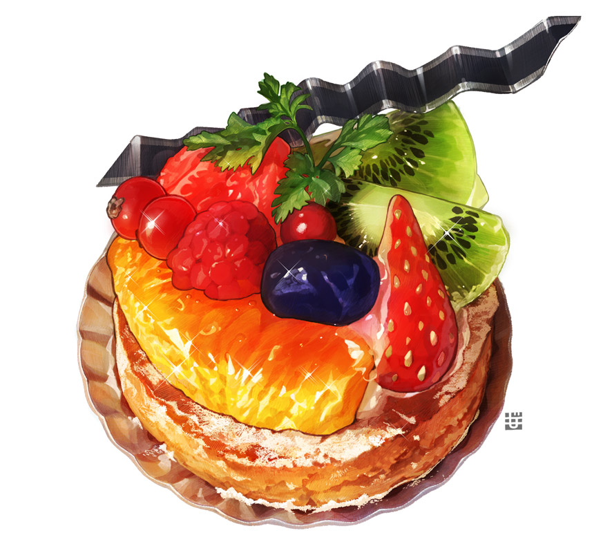 cake food no humans strawberry fruit text focus white background  illustration images