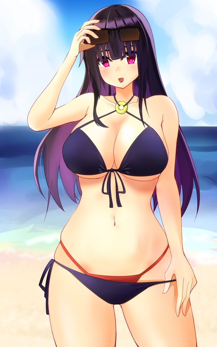 去年の水着が小さくなったため水着を買い換えてご機嫌のうちの子 静流ちゃんです 