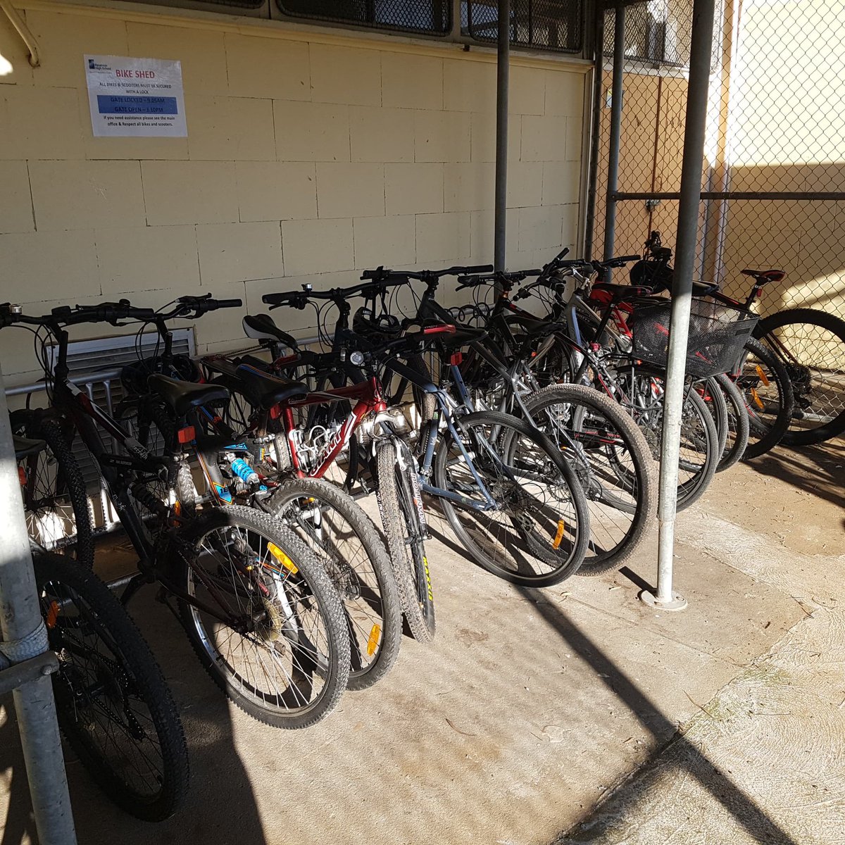 ReservoirHigh's tweet photo. Fantastic to see so many students making great use of our new bike shed. Well done all! https://t.co/yBGAQMRuA3
