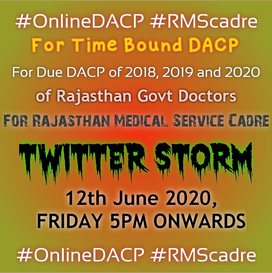 sarkari_doctor's tweet photo. Reminder for today 5pm
We demand time bound &amp; online promotion for raj govt doctors
#ForCoronaWarriors
#OnlineDACP
#RMScadre
@ashokgehlot51
@RaghusharmaINC 
@rohitksingh @drajaychuru @DrDSSaini @jitubagria @DrBhamoo @Zee1Ashutosh @DrSunilHarsh1 @VasundharaBJP https://t.co/eXug9YIuze