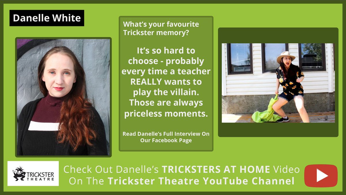tricksterAB's tweet image. The next Tricksters At Home video will be premiering soon! Meet this week’s artist before the show! Presenting Trickster Artist Danelle!

Check out the video at 1:00 pm MST here: youtu.be/ZVWMKy90CuA

#sheets #creatingathome #backyard #summer #soloadventures #trickstertheatre