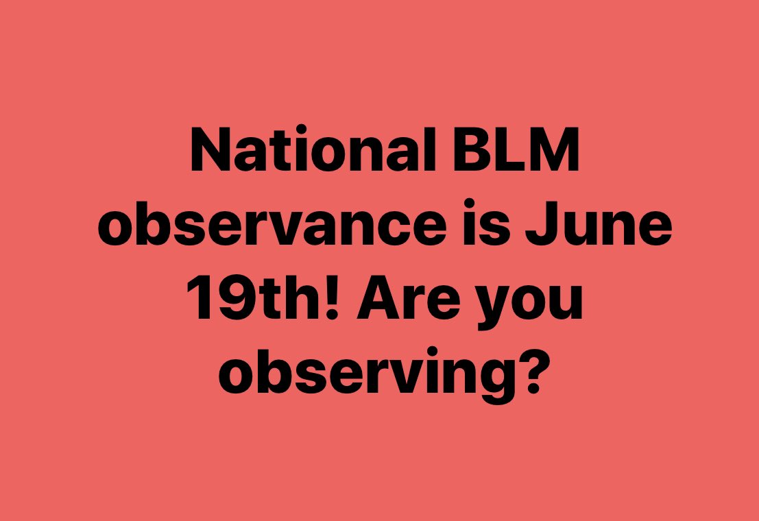 LexCampbell's tweet photo. #JuneteenthDay #BLM #BlackLivesMattters Is this true? https://t.co/cRA591fm0S