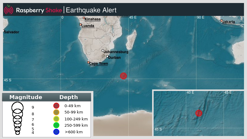 raspishakEQ's tweet photo. Preliminary M5.3 #earthquake 1638km/1018miles from #Marshstrand, in #IndianOcean, 2020-06-12 02:53 UTC time by @raspishake network. Join the largest #CitizenScience #seismograph community β‘οΈ https://t.co/Y5O0dgJqJF
EVENT β‘οΈ https://t.co/UpPG3U9l0a https://t.co/RttmlmqHWz