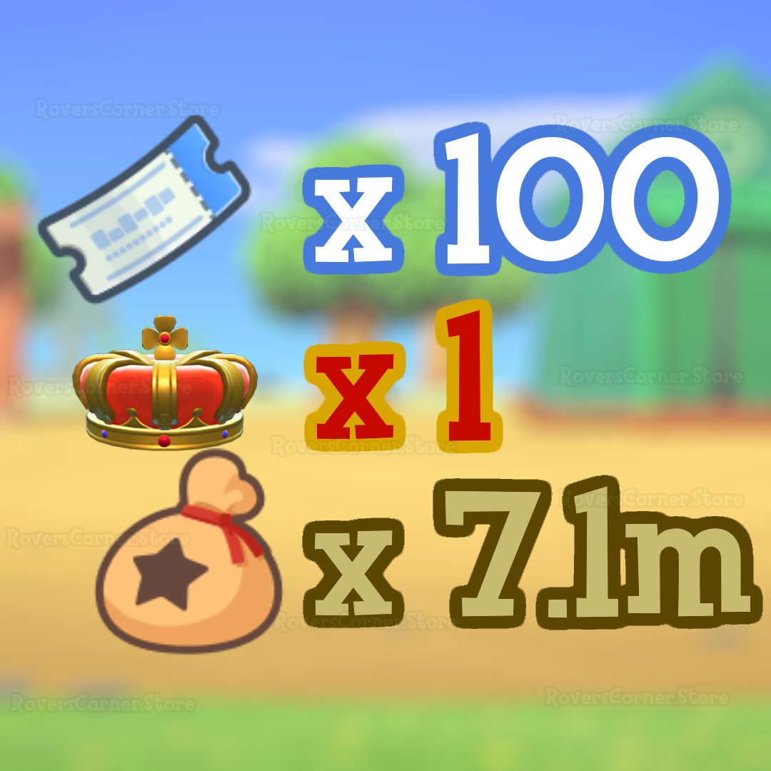 TheAlabastan's tweet photo. 🌟DAILY GIVEAWAY🌟

Winner Receives:
🎫100NMT 
👑1 Royal Crown 
💰7.1 MILLION BELLS

To Enter:
💫Retweet
💫Follow me
💫Tag a friend

⌛️Ends at 6/12 6PM PST

👉Check @RoversCorner for the ❤️best deals &amp; ⚡️fastest delivery!
#ACNH #DodoCode #AnimalCrossingNewHorizons #ACNHTRADE https://t.co/H3iXcAkPTn