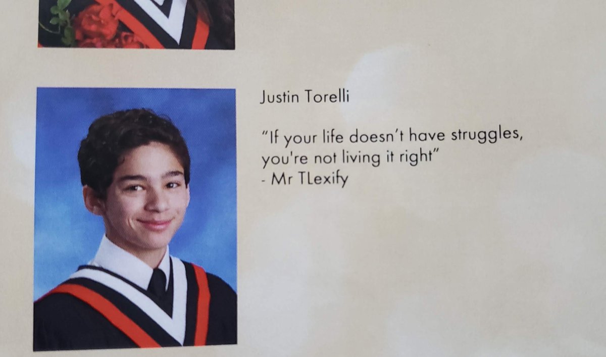 Hey @MrTLexify I used you as my grade 8 grad quote 5 years ago