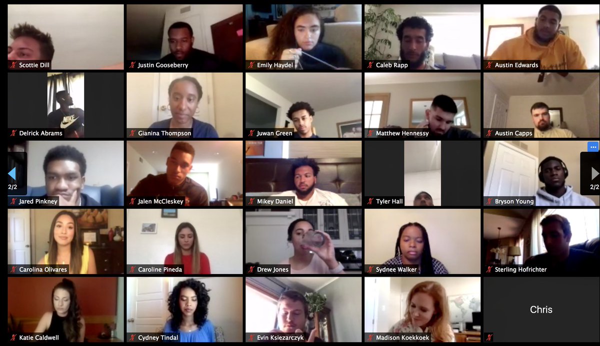 LauraOkmin's tweet photo. When being virtual doesn’t mean you can’t feel connected. What an honor to team up w/the @AtlantaFalcons 2020 Rookie Class. Thank you, Kevin Winston, Brynlee Forik &amp;  @Falcons_PA for another @GALvanizeLife partnership. Here’s to being together, without being together #FalconsU https://t.co/mYnzjQj2p0