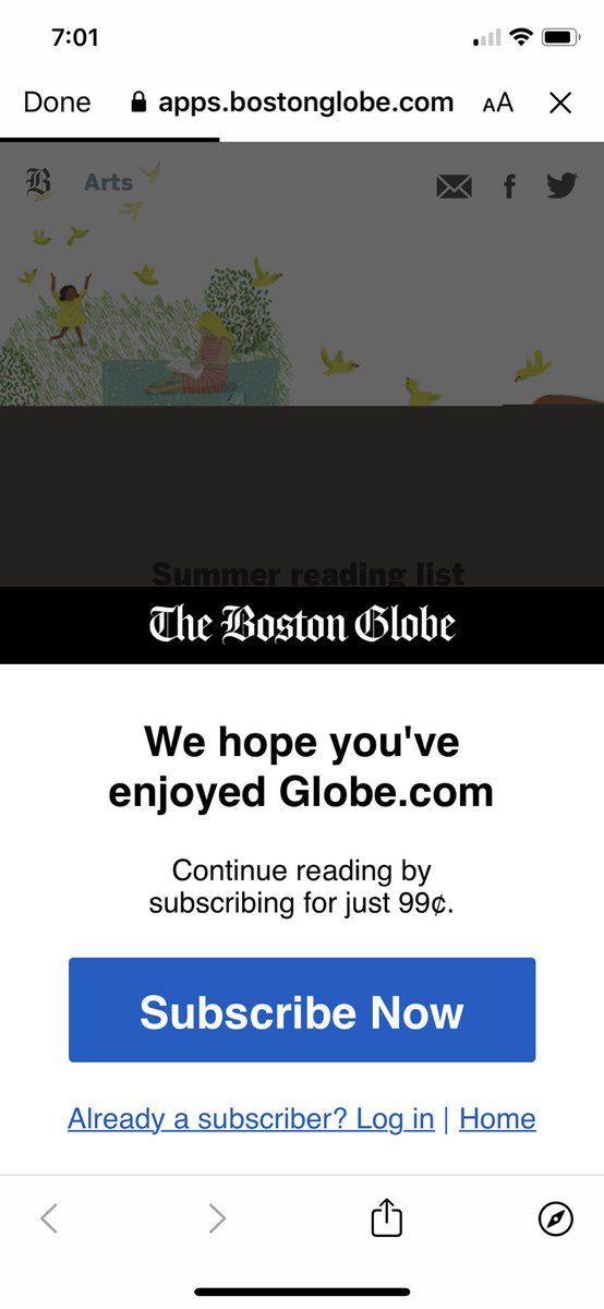 davidknies's tweet photo. @BostonGlobe im a paid subscriber trying to read in your app that I’m logged in on. I get booted out frequently with certain stories to a browser interface which prompts a login but wont let me. This has been the case for months #wtf https://t.co/76TMpmYJJn