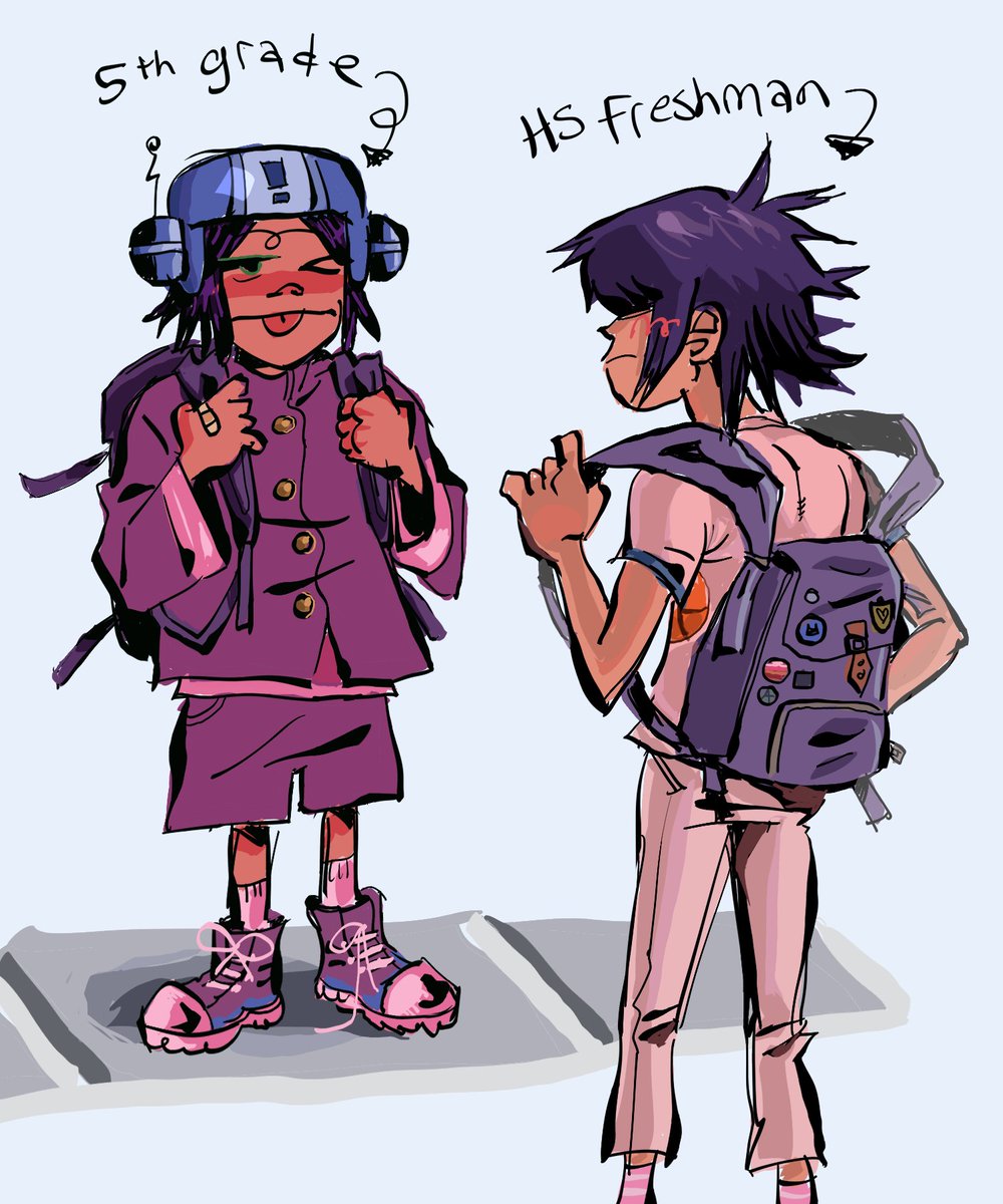 wut if they sent noodle to school.............. ( gorillaz ) 