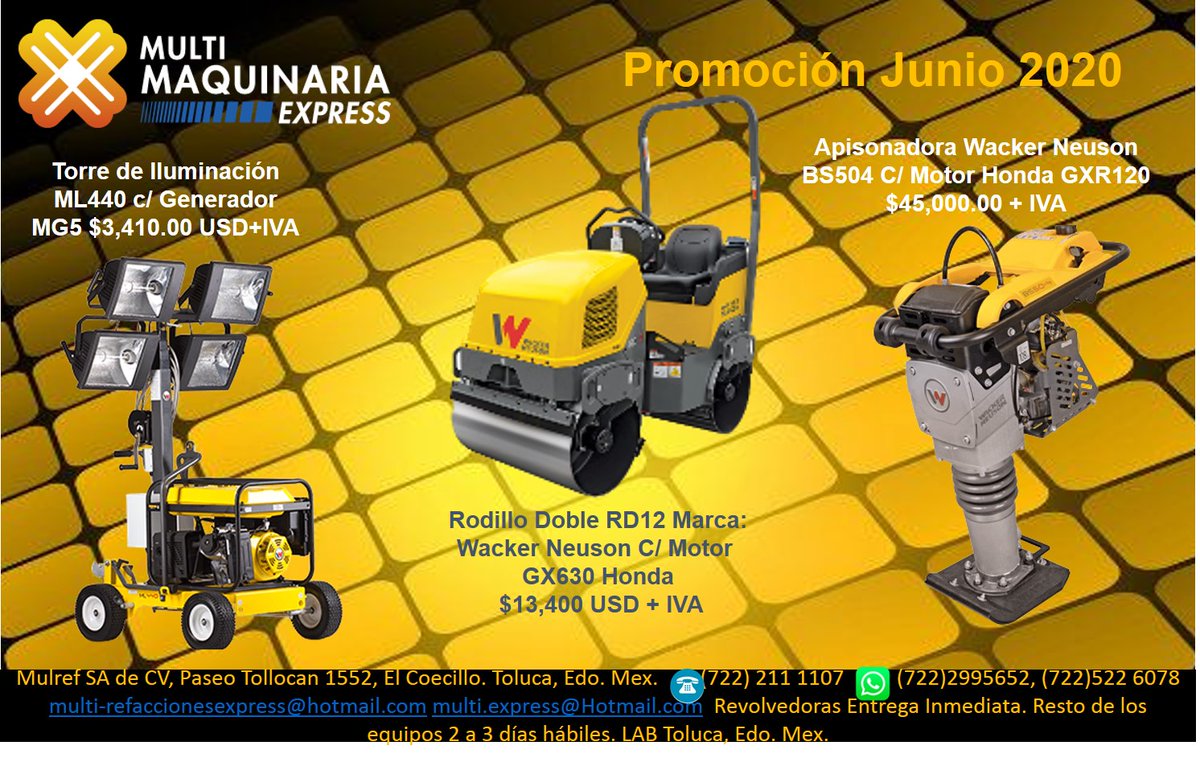 MULTIREFACCION's tweet photo. #Promo Junio 2020 - https://t.co/sBmFUMxOcW Estimado Cliente le enviamos nuestras Promos de Junio 2020. #EquipandoConstructores #MultiMaquinaria (722) 211 1107 (722)299 5652 https://t.co/MYBSe2Td3d