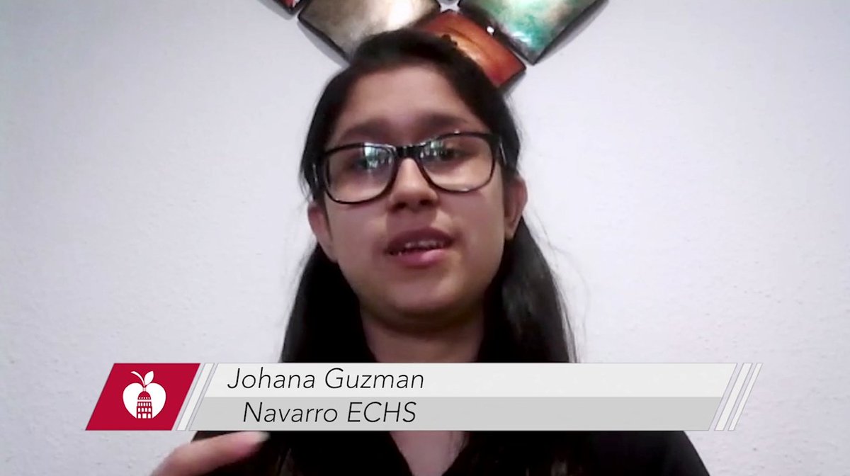 AustinISD's tweet photo. Johana Guzman of @navarro_vikings, speaks about what dance means to her: “The public purpose of art is being able to connect with others. My dance team is like a family. You’re able to connect with your team members ”
#VirtualPAC #AISDProud #WeAreAISD #SomosAISD @aisdarts https://t.co/vYaA9NiZoP