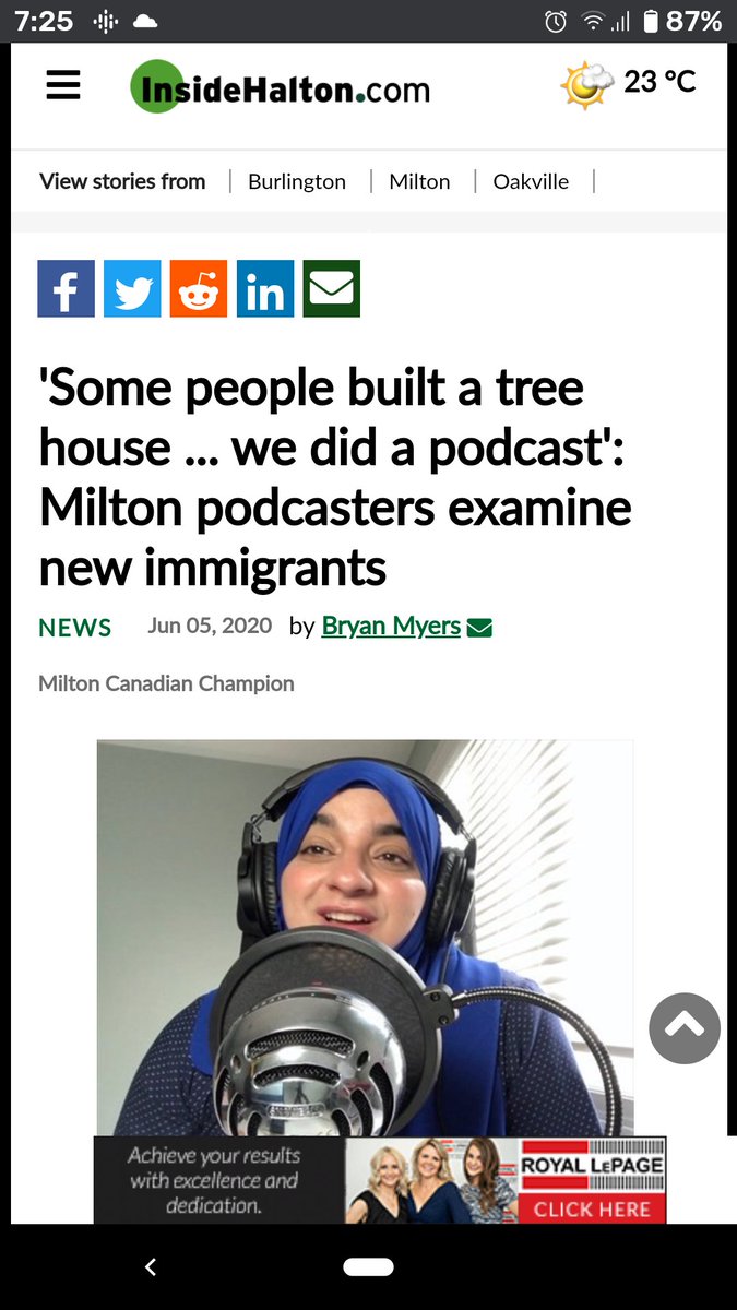 mifrah_abid's tweet photo. Yay! Feeling over the moon...we got featured on @InsideHalton 😇🤩https://t.co/WRuA53rRlh  Thanks to all for ur support and believing in us! @teteateters @SameeraAli @Malihakhan1004 @MACCMuslims @ExpressionByNad @hidrees @ReemAhmed_91 @AmiraElghawaby @habondali @RabiaKhedr https://t.co/00SgIzhY5z