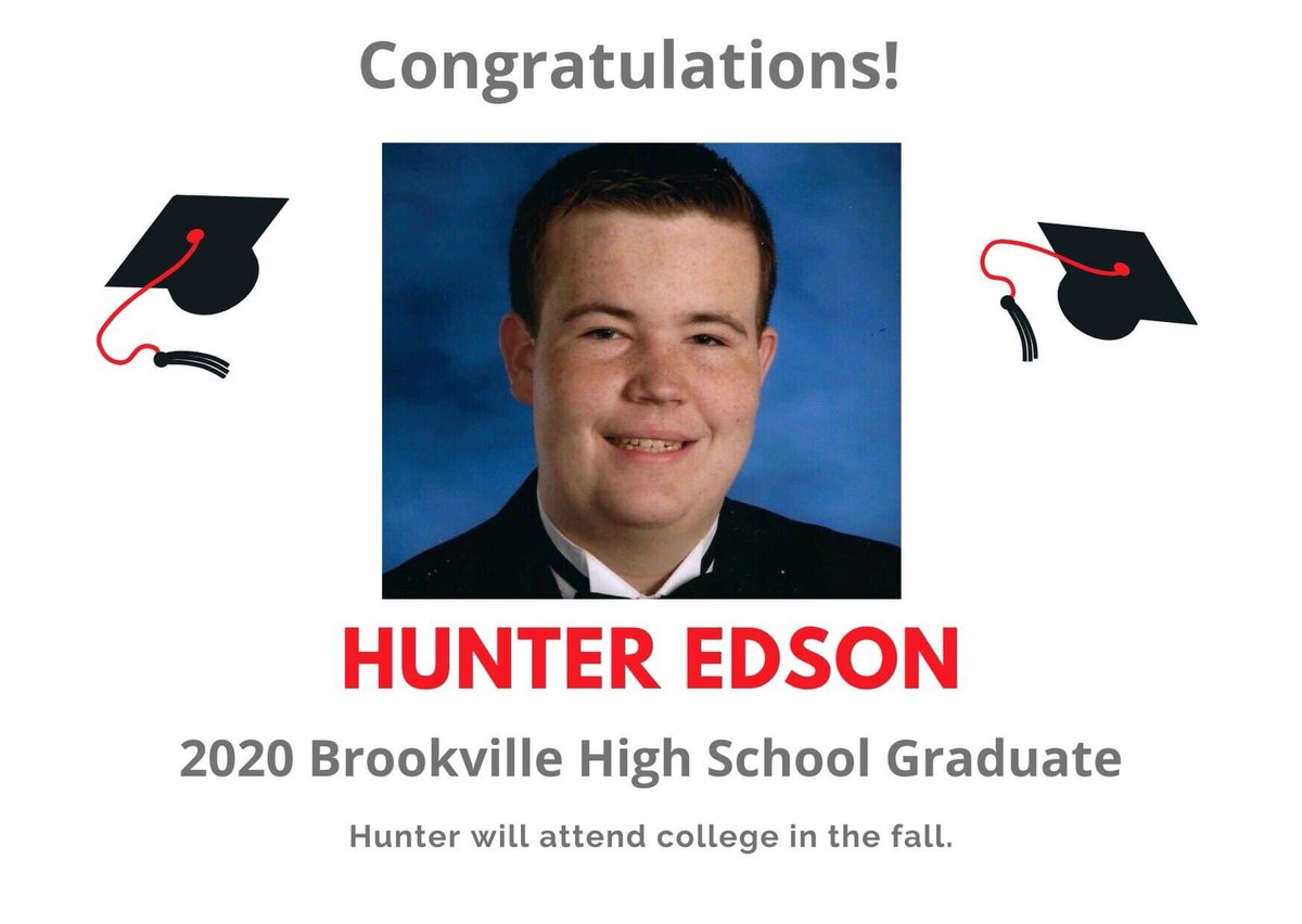 ChickfilaWards's tweet photo. Spotlighting our final group of graduates who are part of our team. Hunter Edson is graduate of Brookville High School. Congratulations, we are so proud to celebrate you! https://t.co/EAG69CtCWQ