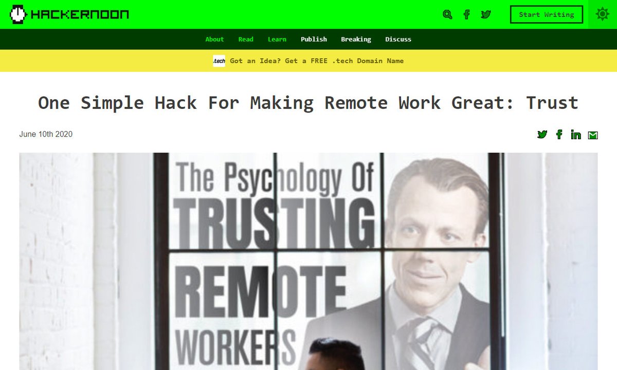 codecidedotnet's tweet image. One Simple Hack For Making Remote Work Great: Trust
#trust #simplehack #adults #employees #company #remotework
via hackernoon.com
☛ amp.gs/HccD
