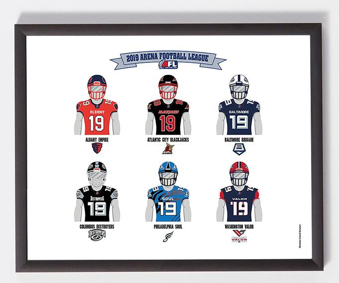 ArenaHOF's tweet photo. NOW AVAILABLE! Hey #ArenaFootball #Empire #Blackjacks #Brigade #Destroyers #Soul &amp; #Valor fans, @dariushcomics from Curly Fries Designs has come up with another homage to @OfficialAFL with a 2019 team portrait print.

See page for more info: https://t.co/L71CD2vjRU https://t.co/ICHe8CHPgw