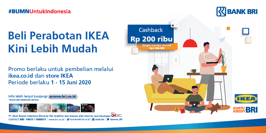 Bank Bri Auf Twitter Beli Perabotan Di Ikea Kini Lebih Mudah Dan Hemat Dapatkan Cashback Rp 200 Ribu Untuk Transaksi Di Https T Co 3jxdw9wcxo Atau Di Store Ikea Menggunakan Kartu Kredit Bri Info Lebih