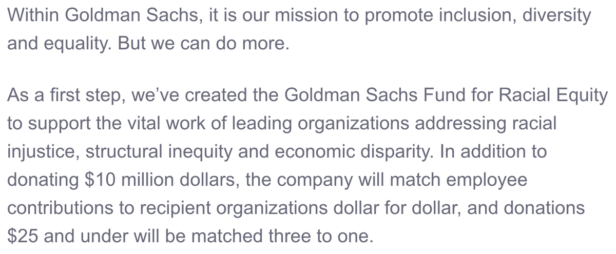 codefox421's tweet photo. donation match hack: if you work at @GoldmanSachs and will be donating to "recipient organizations," consider splitting your donation into $25 installments. it'll be worth 2x as much that way https://t.co/VWSEXCfDZx