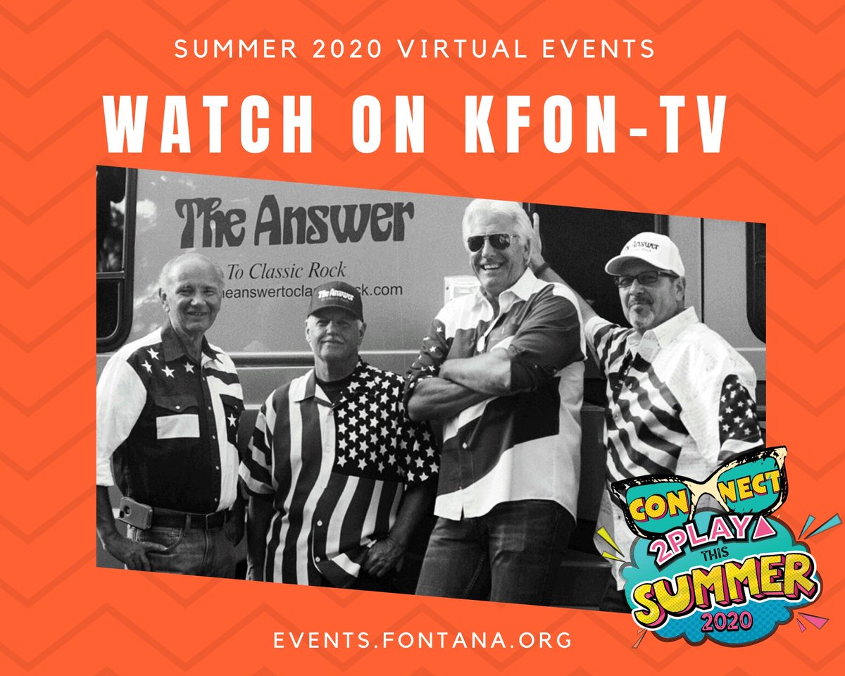 CityofFontanaCA's tweet photo. Don’t miss tonight’s 1st Virtual Summer Concert featuring The Answer classic rock band on KFON-TV at 6pm. Join us every Thursday night at 6pm. Visit https://t.co/HaJd8kE5CG for channel listing. See https://t.co/xm1rmlaVDc for more virtual events and programs. #RockinSummer https://t.co/L5CGGT6jL3