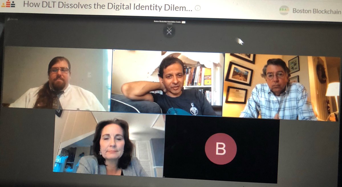 DougMcCalmont's tweet photo. Insightful #BostonBlockchain event! #Satoshi inspired #digitalidentity is more of a gamechanger than #cryptocurrencies. An arduous task, but as @LizTannerRI suggested, break the process down, corporate entities, land title, and eventually, personal identity. @MikeWise07 great mod https://t.co/vao7lAacX1
