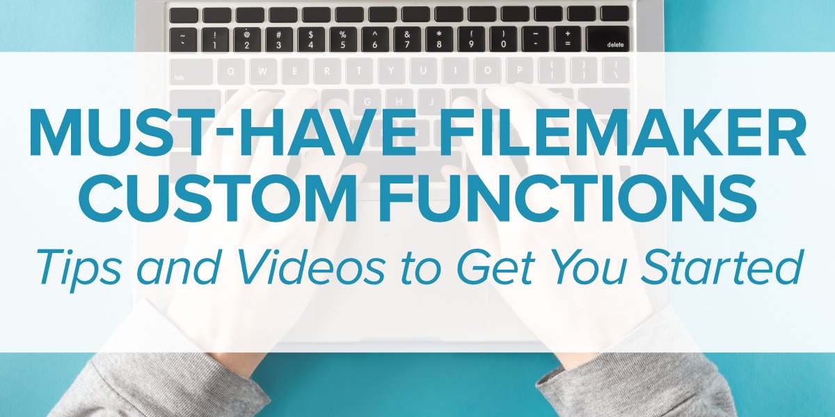 MarcLarochelle's tweet image. Our #FileMaker #CustomFunctions videos cover 5 different types of custom functions that you, as a developer can utilize in your solution. Check out our newest blog here on Custom Functions: buff.ly/2zoaAMX