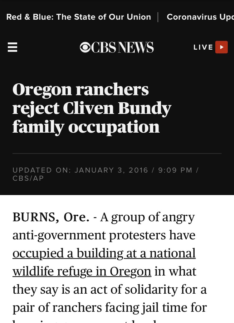 And  @CBSNews sure don’t seem as upset as they did with the Bundys.