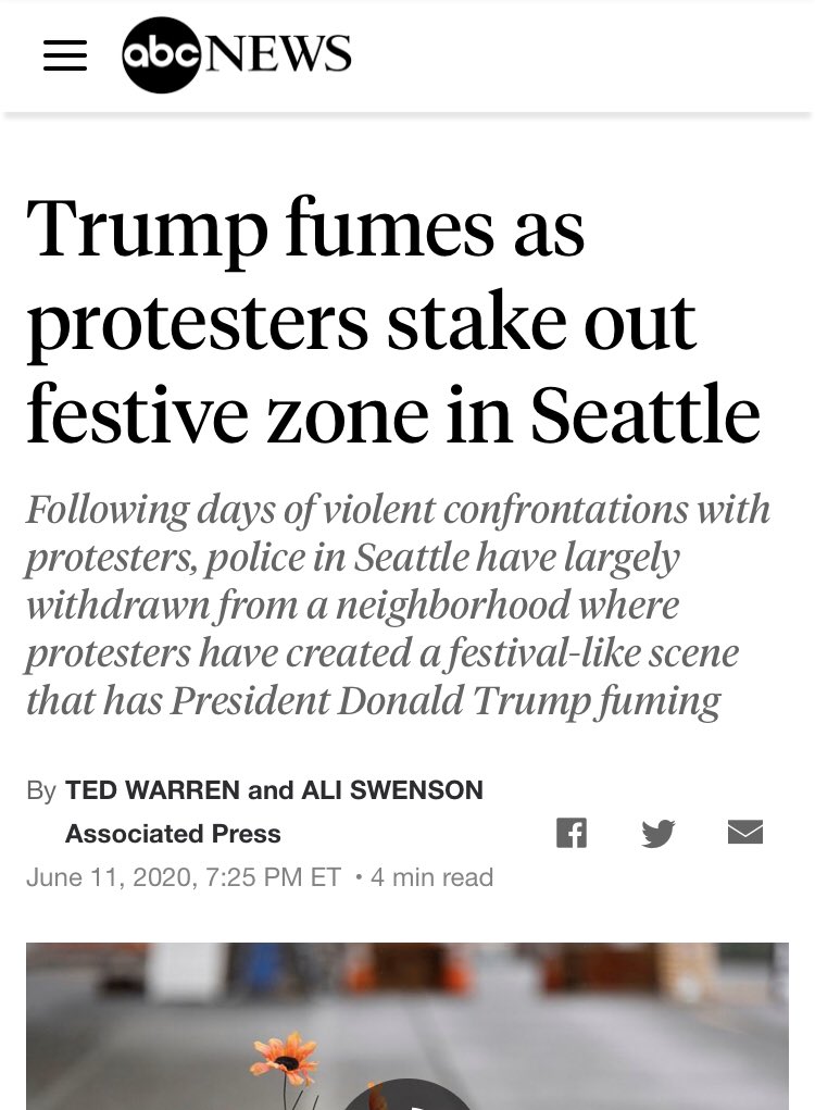  @AP reported these as “festive zones” in news you truly cannot make up at this point.