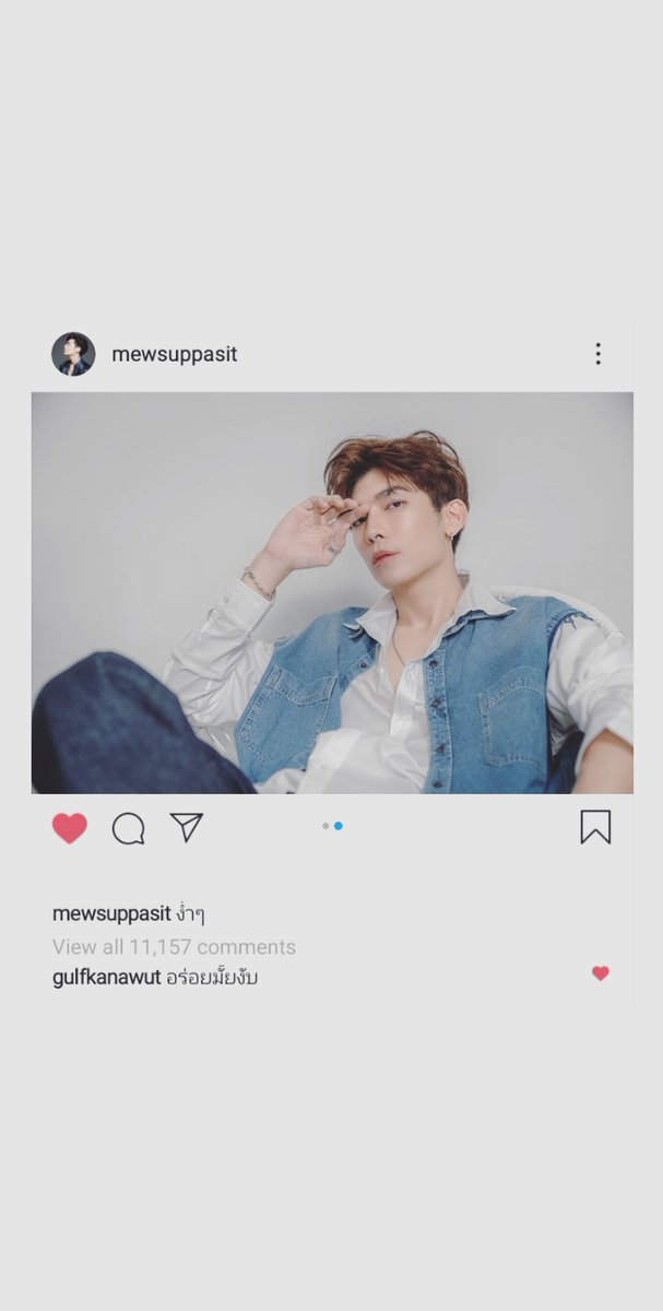 200610mewsuppasit: i like me better when im with you gulfkanawut: -----200611mewsuppasit: nomnomgulfkanawut: is it delicious ngub?at this point, gulf won't really miss a single post from mew and makes sure to leave his thoughts in the comments 