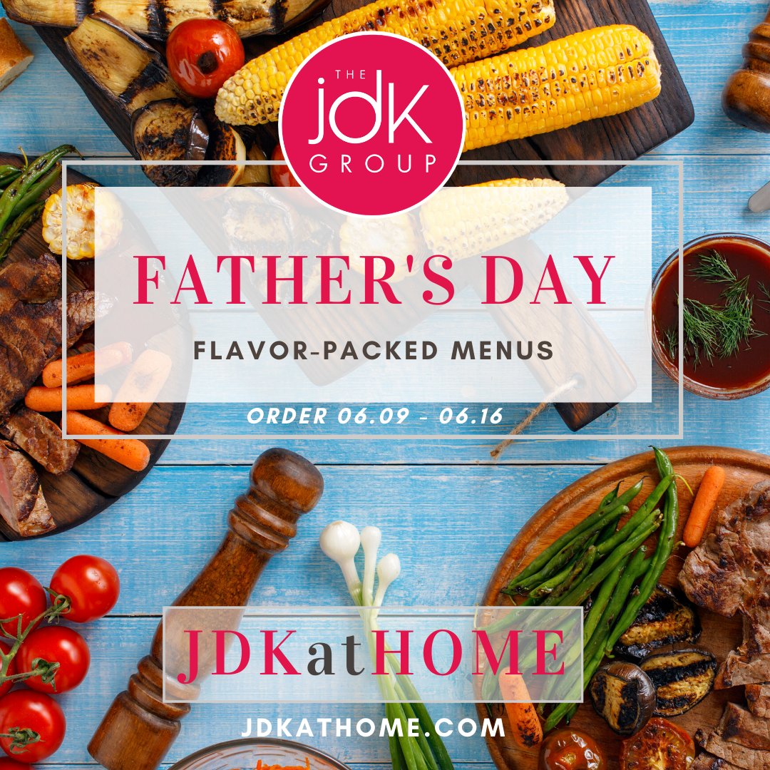 Give Dad a Flavor-Packed Day this Father's Day!  We have a variety of pre-composed Father's Day Packages as well as a great selection of a la carte items for you to add-on to create an unforgettable experience for Dad safely from home.  bit.ly/JDKFathersDay