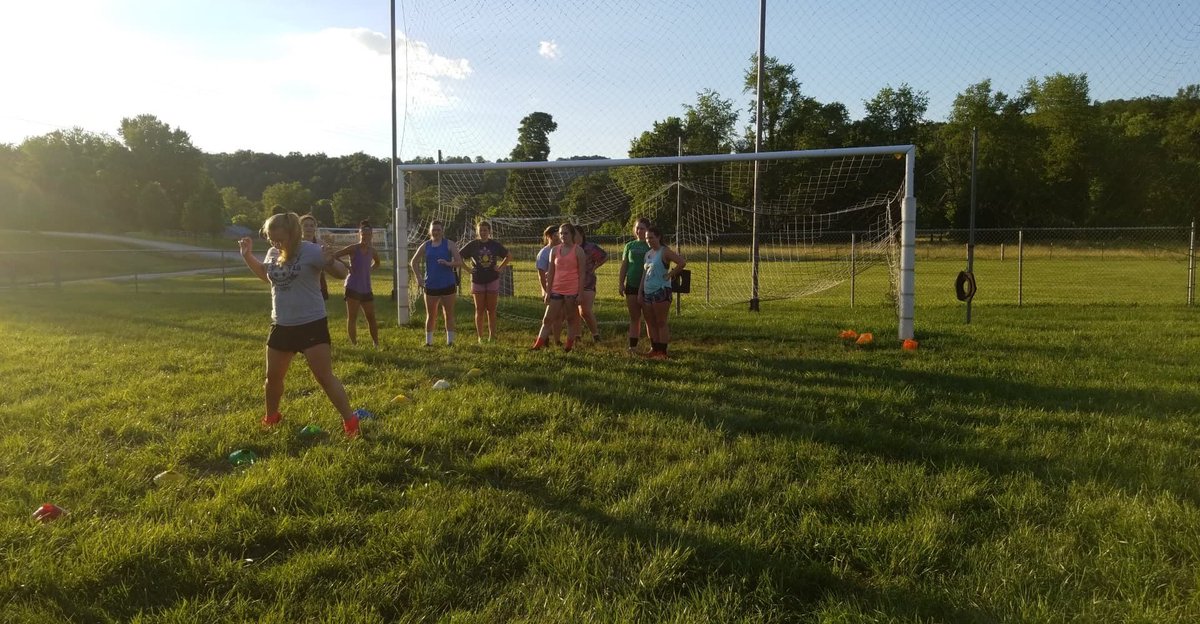 LincolnJournal's tweet photo. ⚽️A big turnout for LCHS Lady Panther conditioning this evening. Head Coach Dallas Plumley will boast a dozen seniors this coming season and plenty others.
More in print and online next week. @lchspride @GirlsSoccerLCHS #LincolnWV https://t.co/zPZSkIubFh