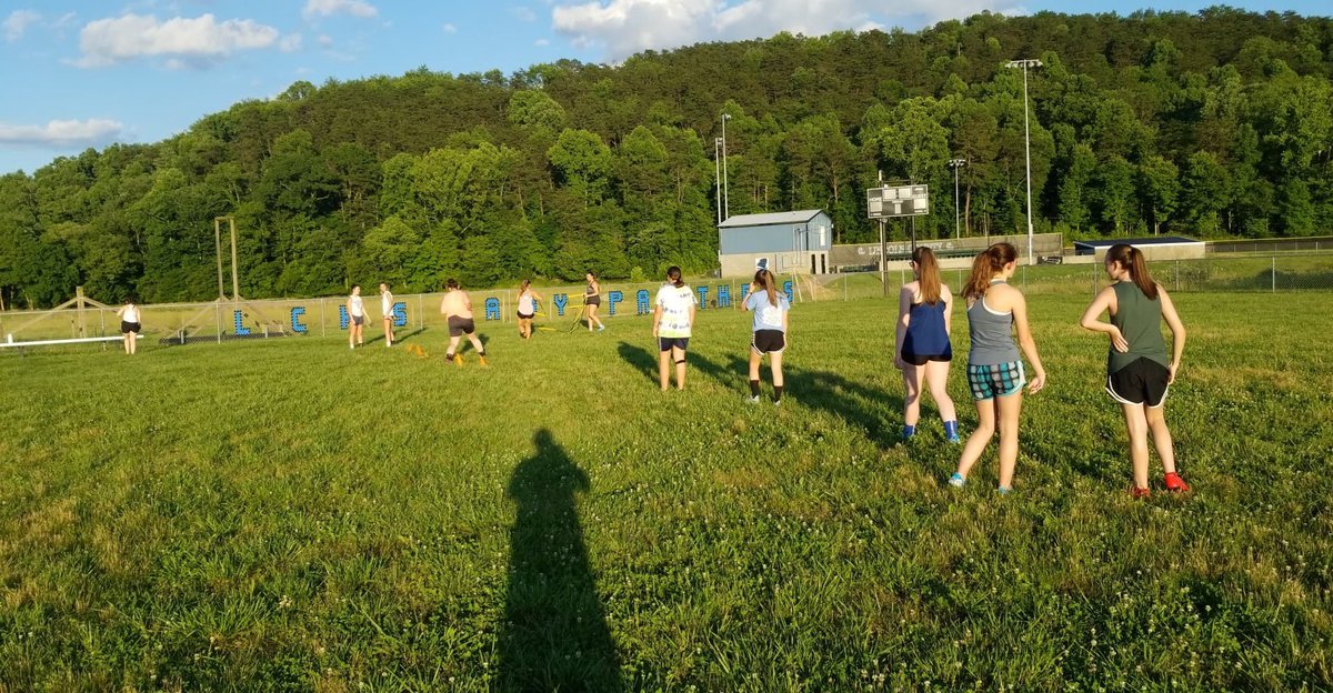 LincolnJournal's tweet photo. ⚽️A big turnout for LCHS Lady Panther conditioning this evening. Head Coach Dallas Plumley will boast a dozen seniors this coming season and plenty others.
More in print and online next week. @lchspride @GirlsSoccerLCHS #LincolnWV https://t.co/zPZSkIubFh