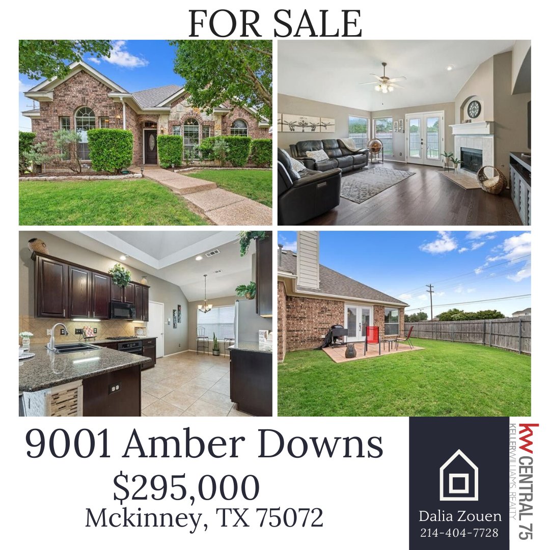 DaliaAndSam's tweet photo. 🎈New Listing in #Mckinney! 🎈⠀
⠀
Spectacular corner lot home in award-winning Frisco ISD! This beautiful, uniquely accented 3 bedroom, 2 full bath house also includes a formal dining room, breakfast area, formal living room, and family room. 
⠀
214-404-7728! https://t.co/nrCAaVlS1U