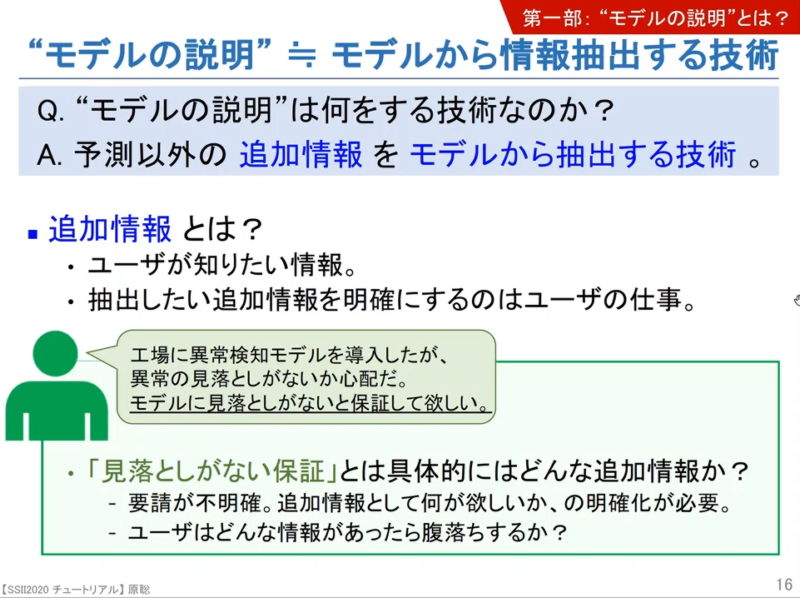 SSII_PR's tweet photo. チュートリアルセッション3 が 9:30~10:40 で開始されます.
講師:原 聡 氏(大阪大学)
「機械学習モデルの判断根拠の説明 〜 Explainable AI 研究の近年の展開 〜」
#SSII #SSII2020 https://t.co/jQKX76dwe3