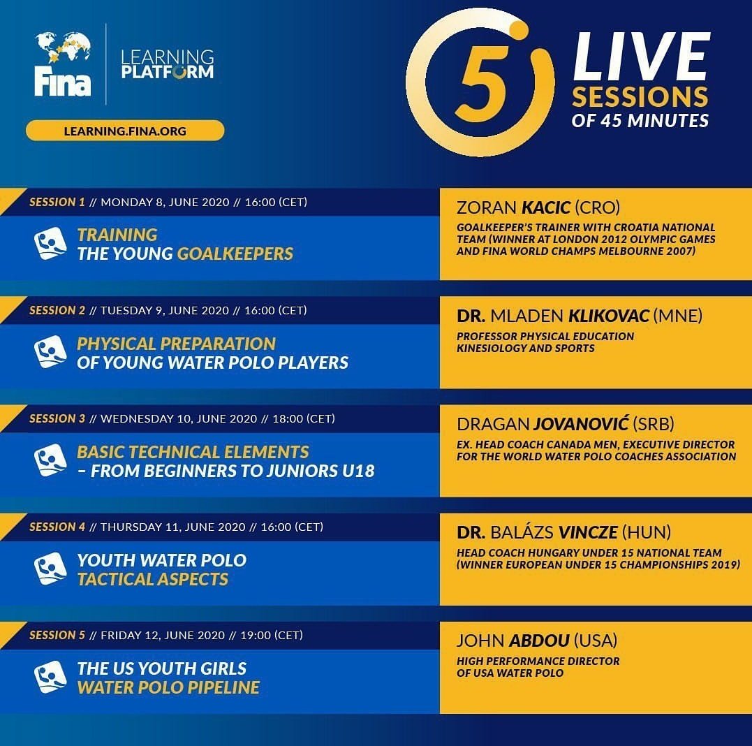 Tune in tomorrow at 1pm est/10am pst as @Coach_Abdou joins @fina1908 LIVE to talk about the <a href="/usawpODP/">USA Water Polo ODP</a> Girls National Team Pipeline.

Watch: learning.fina.org/live/